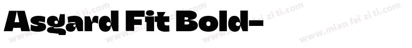 Asgard Fit Bold字体转换